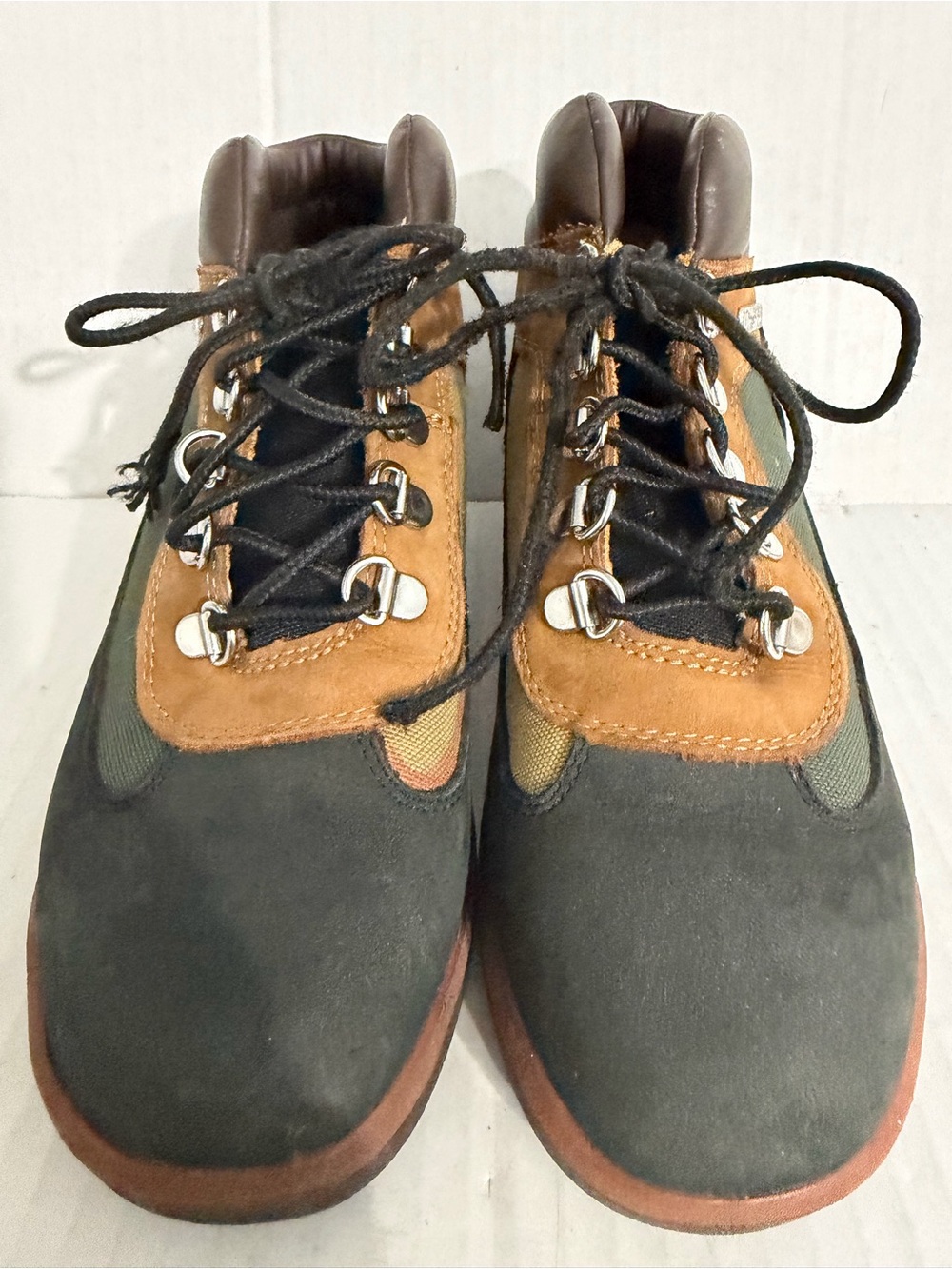 Timberland Kids Field Black and Brown Lace-Up Hiking Boots